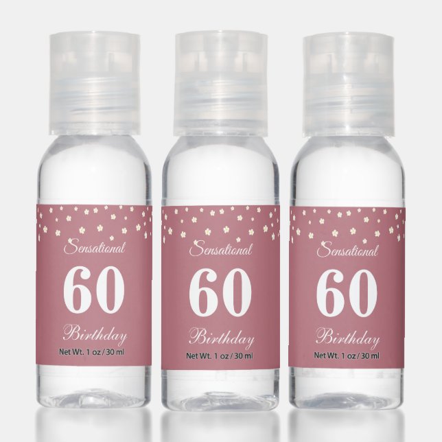 Floral Sensational Sixty on Rose Gold Hand Sanitizer (Set)