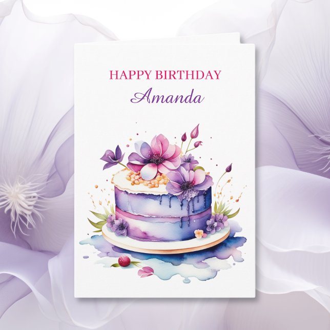 Floral Sentimental Personalized Birthday for Her Card (Creator Uploaded)