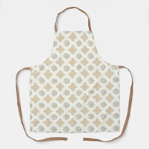 Floral Sepia Arabesque Apron