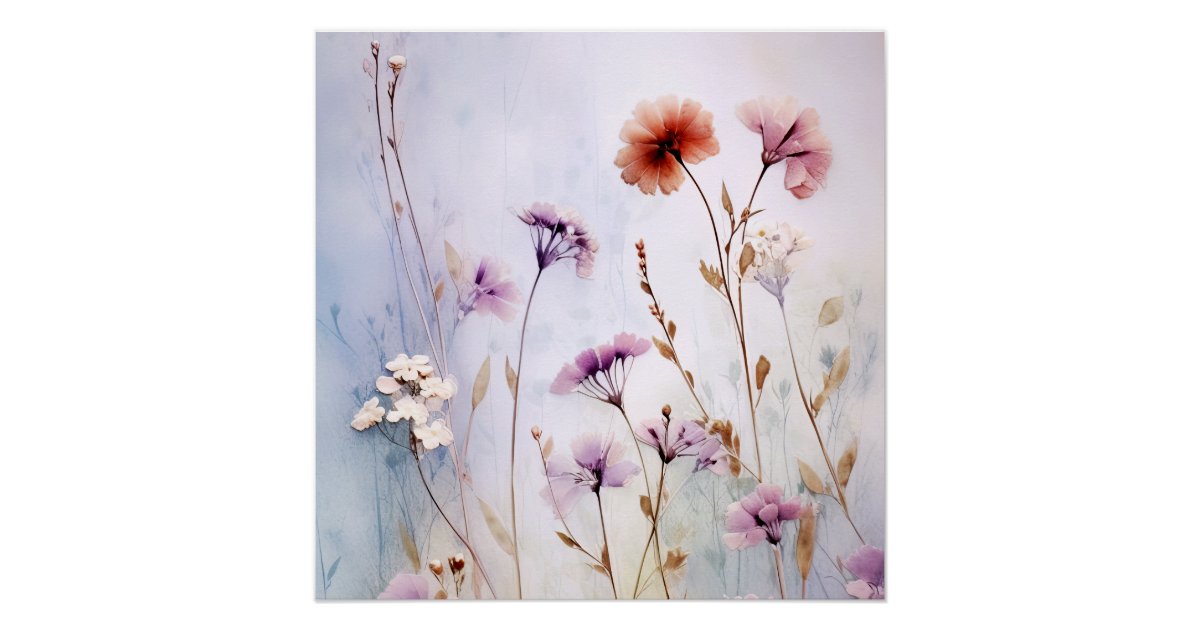 Floral Serenade Poster | Zazzle