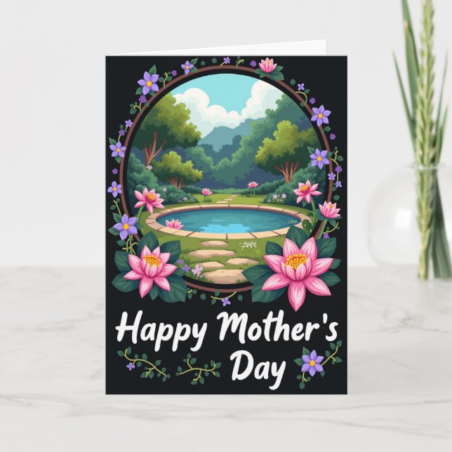 Floral Serene Mothers Day Card (Front)