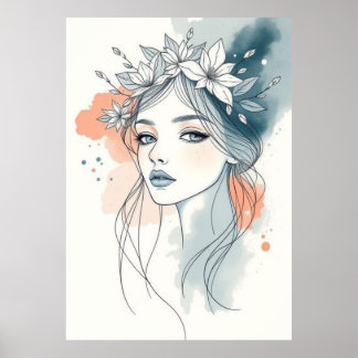 Floral Serenity Poster