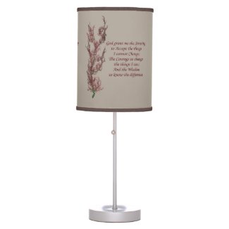 Floral Serenity Prayer Inspirational Quote 