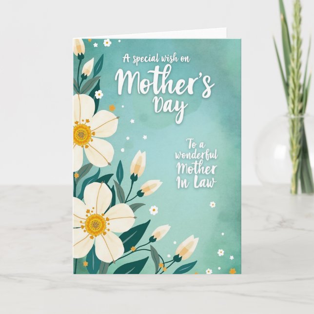 Floral Serenity Thank You Card (Front)