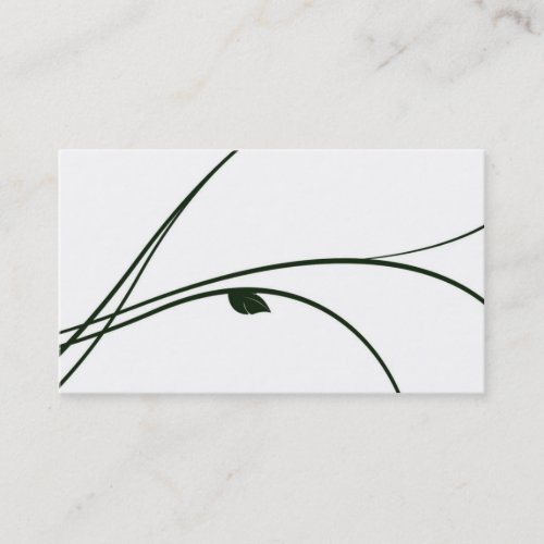 Floral Series - 02 - White/Green Business Card Template