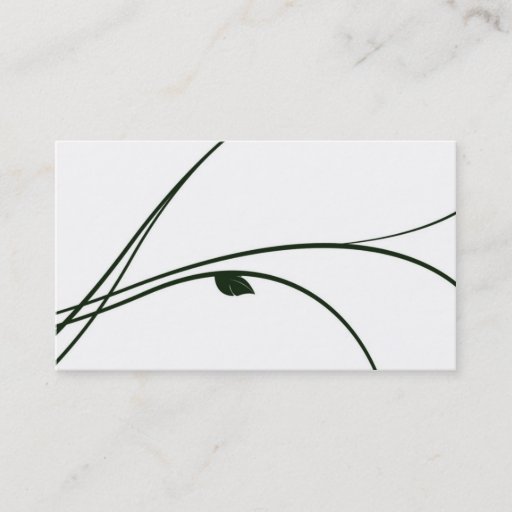 Customizable Floral Series - 02 - White/Green Business Card Template