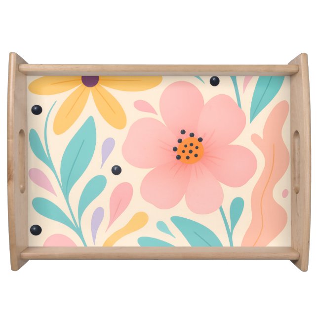  Floral Serving Tray (Front)