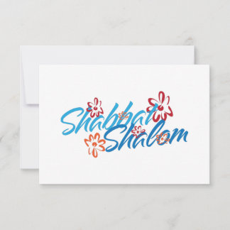 Floral Shabbat Shalom Card