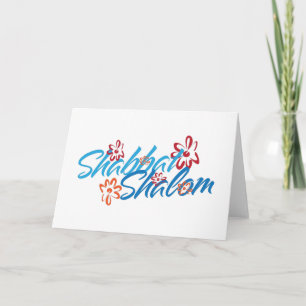 Floral Shabbat Shalom Card