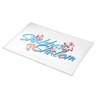Floral Shabbat Shalom Cloth Placemat