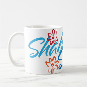 Floral Shabbat Shalom Coffee Mug