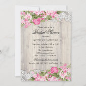 Floral Shabby Chic & Lace Bridal Shower Invite (Front)