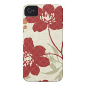 Floral Shadows in Red and Orange Case-Mate iPhone Case (Back)