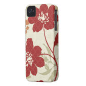 Floral Shadows in Red and Orange Case-Mate iPhone Case (Back Left)