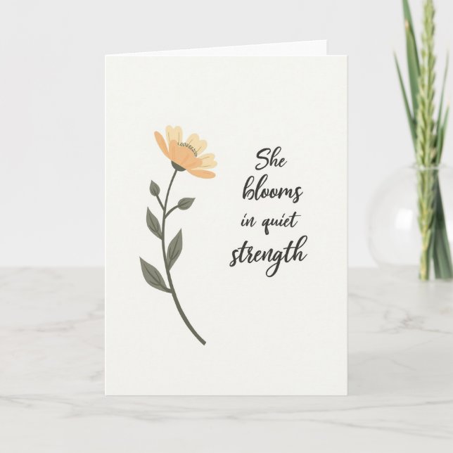 Floral She Blooms Mothers Day Card (Front)