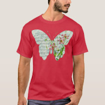 Floral Sheet Music Butterfly