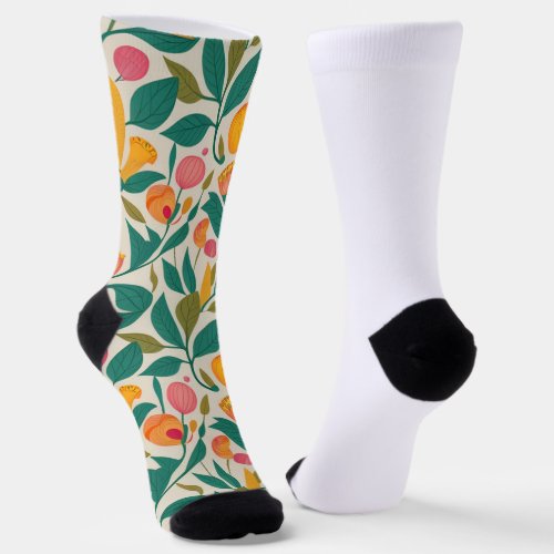 Floral shock socks