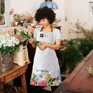 Floral Shop Florist Flower Border Apron