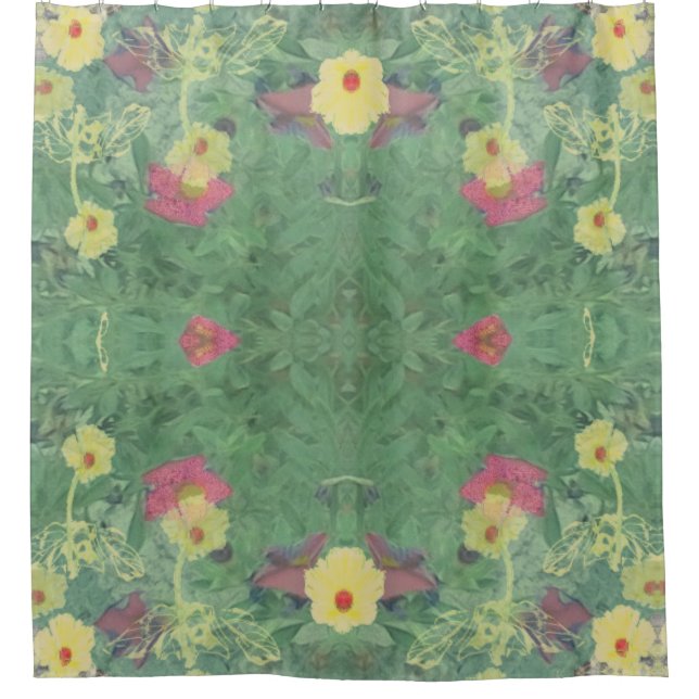 Floral  shower curtain (Front)