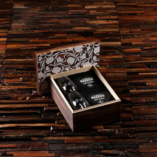 Floral Silhouette Box Set with Glasses & Coasters (3/4)