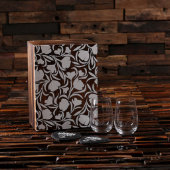 Floral Silhouette Box Set with Glasses & Coasters (Front)
