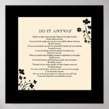 Floral Silhouette "Do It Anyway"
