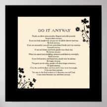 Floral Silhouette "Do It Anyway"