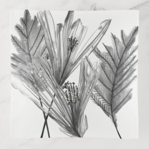 Floral Silhouette - Grey Trinket Tray