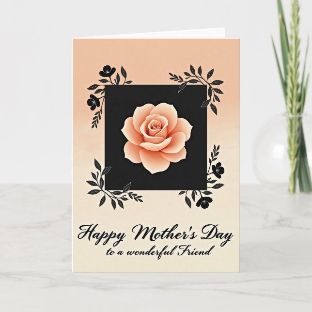 Floral Silhouette Mothers Card (Front)