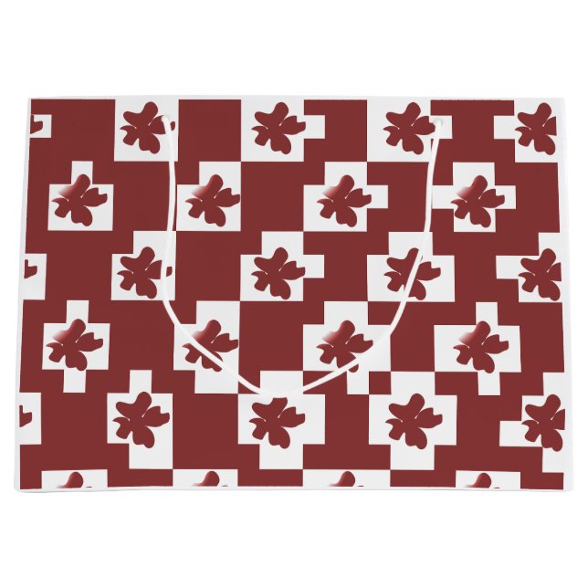 Floral silhouette pattern. large gift bag (Front)