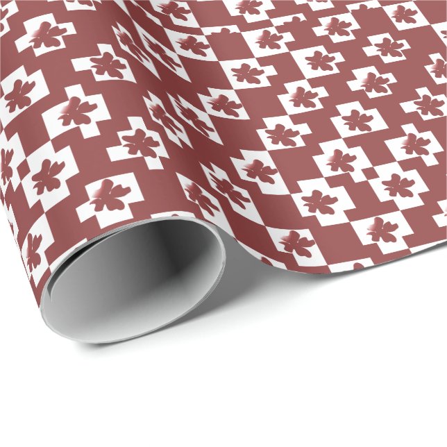 Floral silhouette pattern. wrapping paper (Roll Corner)