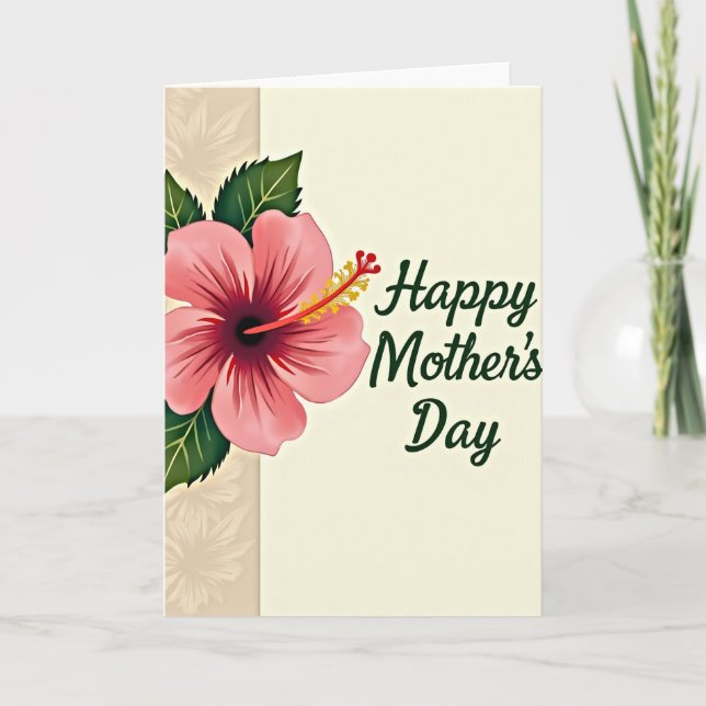 Floral Silhouettes Mothers Day Card (Front)