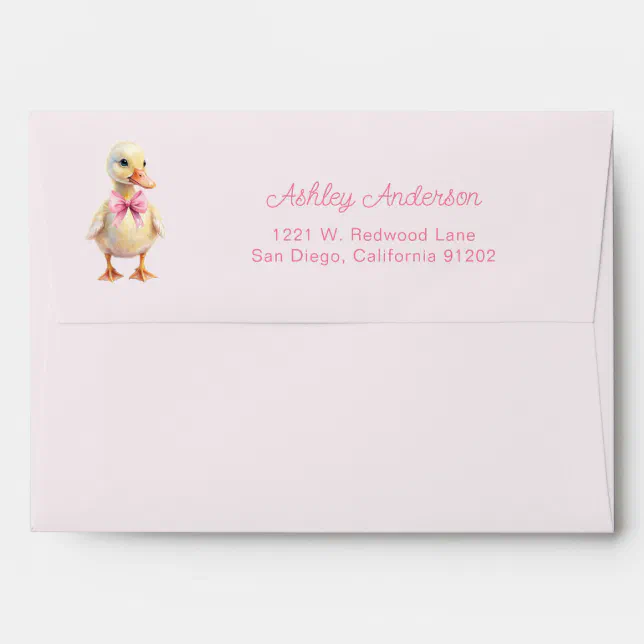 Goose Envelope Floral Silly Goose Girl Baby Shower Envelope | Zazzle