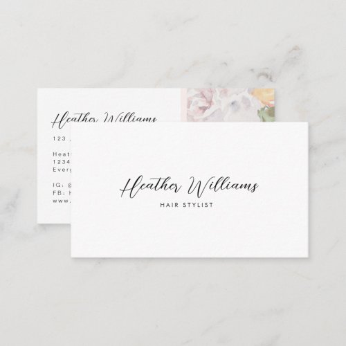 Floral Simple Business Card