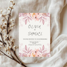 floral & simple Invitation wedding invitation