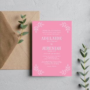 Floral Simplicity 2 Ballet Wedding Invitation