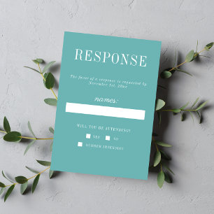 Floral Simplicity 2 Caribbean Minimalist Wedding RSVP Card