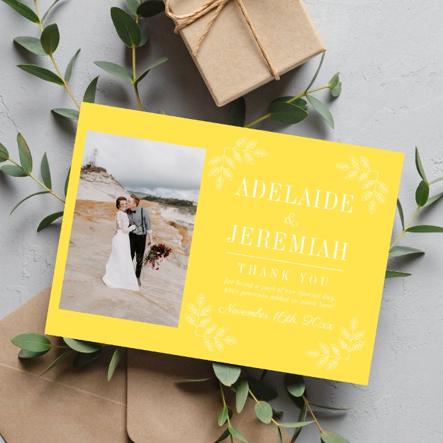 Floral Simplicity 2 Sunflower Wedding Thank You Card (Creator Uploaded)
