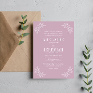 Floral Simplicity 2 Wisteria Wedding Invitation