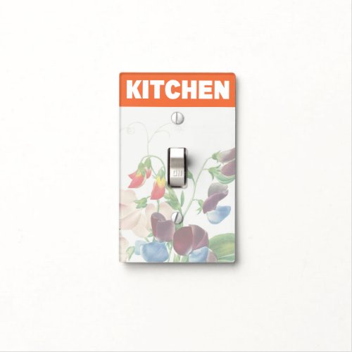 Floral Single Toggle Light Switch Cover