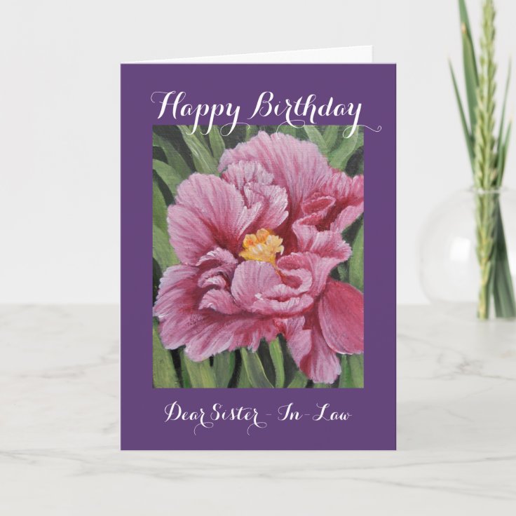 Floral sister-in-law/Birthday Card | Zazzle