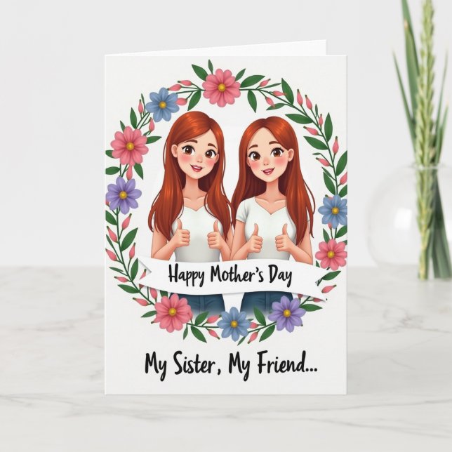 Floral Sisterhood Mothers Day Card (Front)