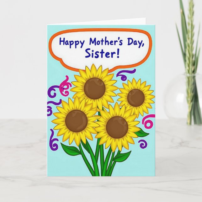 Floral Sisters Day Card (Front)