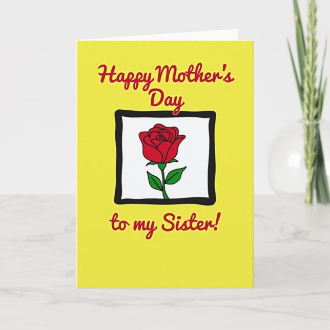 Floral Sisters Day Message Card (Front)