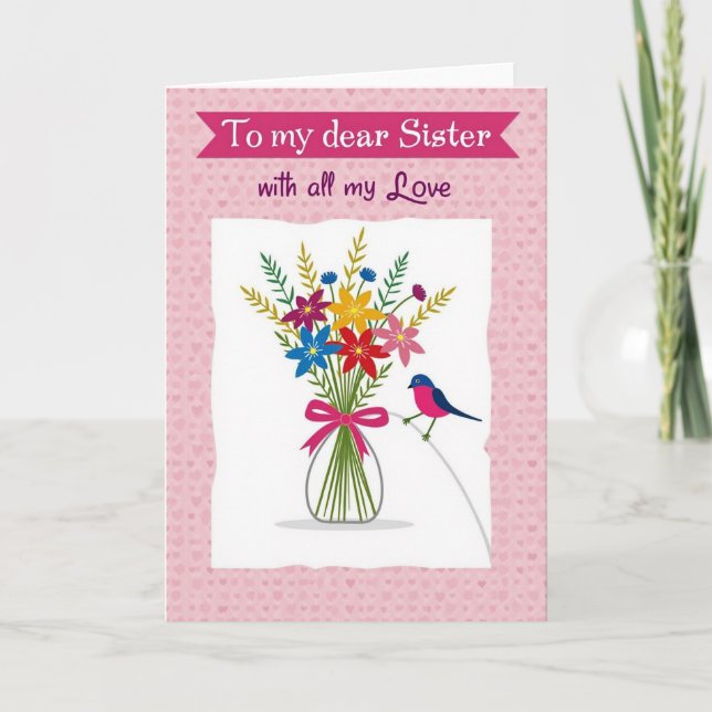 Floral Sisters Love Mothers Day Card (Front)