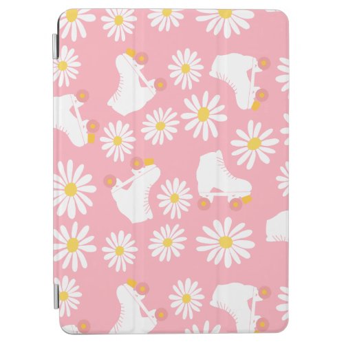 Floral Skates Roller Skating Pattern Pink iPad Air Cover