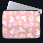 Floral Skates Roller Skating Pattern Pink Laptop Sleeve<br><div class="desc">Cool modern pastel pink spring summer daisies and white retro roller quad skates with pink wheeles design for roller skater woman, girl. Lovable roller skates pattern design on home decor, mugs, wrapping paper, etc. Roller skates art illustration design gift for daughter, granddaughter, derby girl, roller babe. Rollerskating, quad roller skates,...</div>