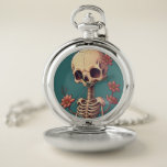 Floral Skeleton Skull Grateful Dead  Pocket Watch