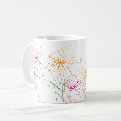 Floral sketch 1 coffee mug