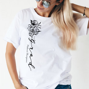 Floral T-shirt Wildflower Tee Watercolor Tshirt Boho 